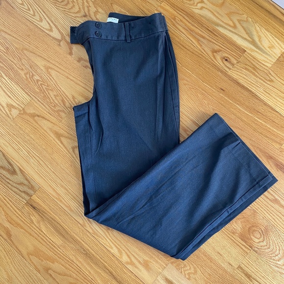 GEOFFREY BEAN SPORT STRETCH WOMANS TROUSER DOUBLE BUTTON DARK GRAY PANTS SIZE 6R - Picture 3 of 3